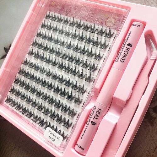Meomagic F54 Kit D'extensions De Cils Avec Pince Et Colle - 120 Pièces 