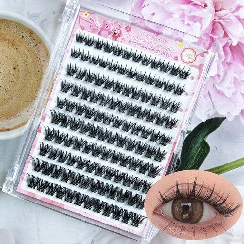 Meomagic Extensions De Cils Précollées (Pince À Cils Non Incluse) - 10 Lignes - 120 Pièces Wm29 