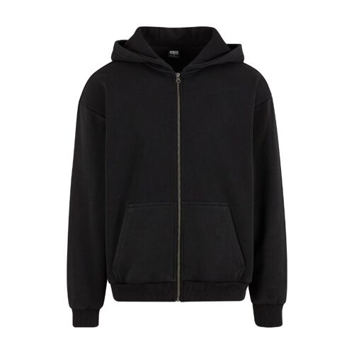 Urban Classics Sweat À Capuche Zippé Épais Vintage Noir - Taille M