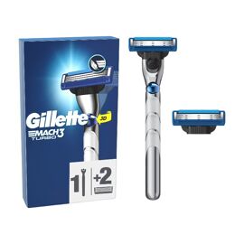 Gillette Mach3 Turbo 3d - Rasoir Électrique Rechargeable, 2 Lames, 1 Unité 