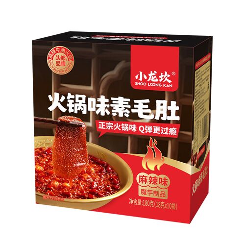 Shoo Loong Kan Snack De Konjac Saveur Tripe Végétale Épicée, Prêt À Consommer (18 G × 10)