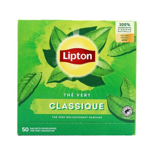 Lipton Thé Vert Classique - 50 Sachets, 65 G