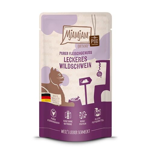 Mjamjam Pure Meaty Feast Nourriture En Sachet Pour Chat À La Viande De Sanglier - 125 G