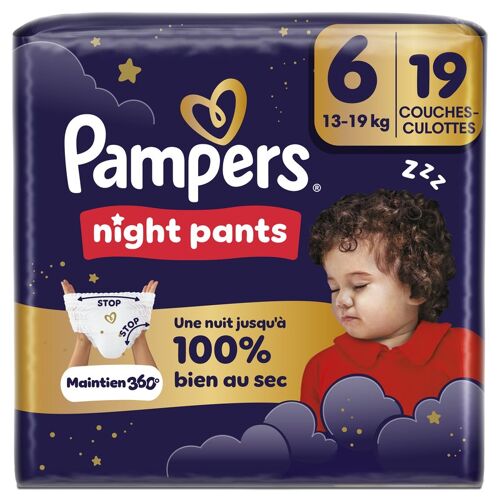 Pampers Baby-Dry Night Pants, Taille 6, 18 Couches-Culottes