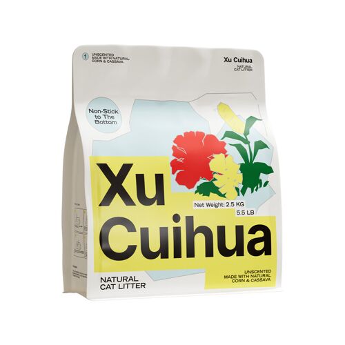 Xu Cuihua Litière Naturelle Végétale Pour Chat Sans Parfum - 2,5 Kg