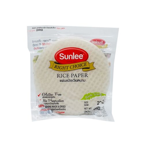 Sunlee Feuilles De Riz Rondes 22 Cm - 340 G