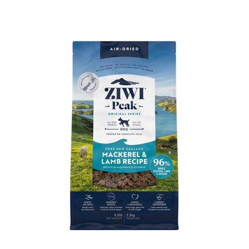Ziwi Peak Croquettes Pour Chien Au Maquereau Et Agneau Séchés - 2,5 Kg