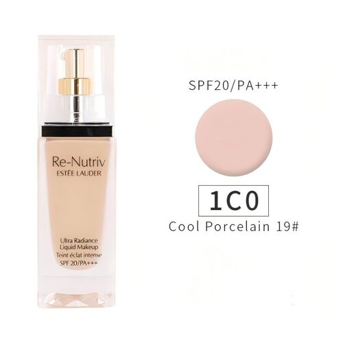Estee Lauder Re-Nutriv Fond De Teint Liquide Spf 20/Pa+++ Éclat Intense, Teinte 1c0 Cool Porcelaine - 30 Ml 