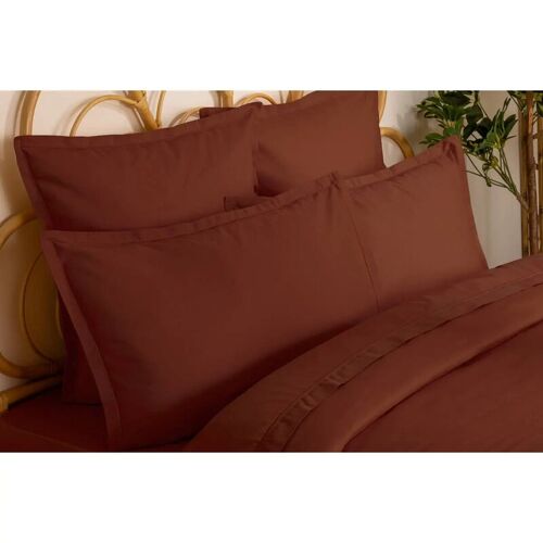 Atmosphera Housse De Couette En Coton 1 Personne Rose Terracotta - 140 X 200 Cm