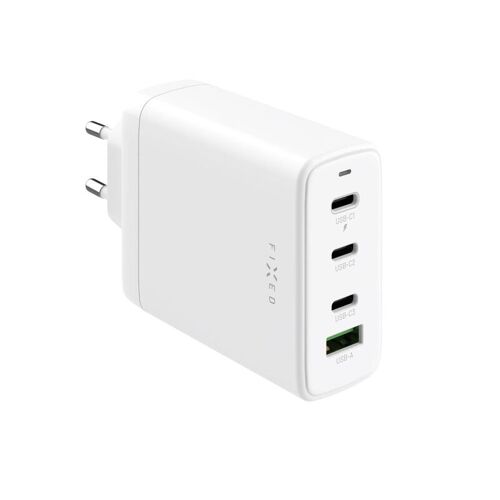 FIXED Chargeur de voyage GaN 3xUSB-C/USB 120W - Blanc