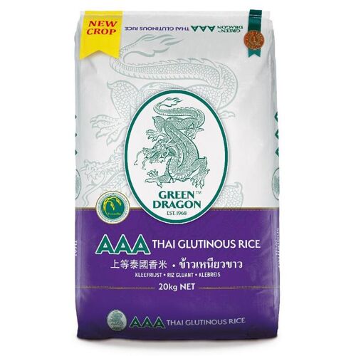 Green Dragon Riz Gluant Thaï - 20 Kg