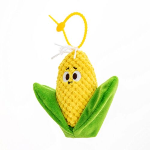 Porte-clés en peluche mignon en forme de maïs 14 cm