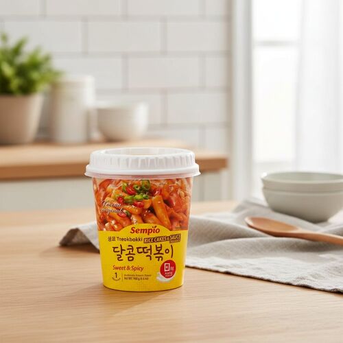 Sempio Tteokbokki Instantané (Gâteaux De Riz) Sucré & Épicé 160 G