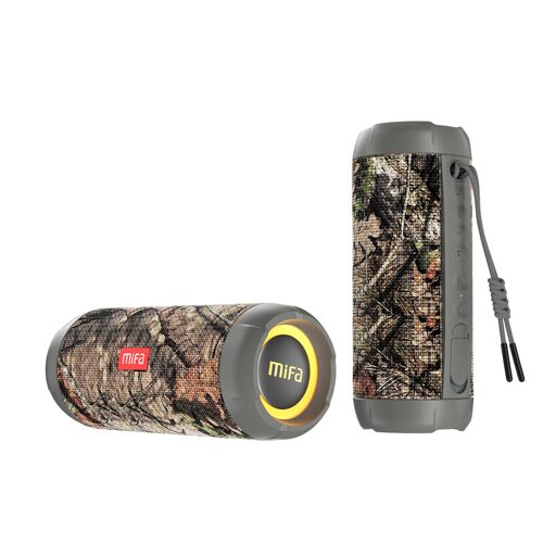 MIFA WildRod Enceinte Bluetooth portable sans fil, IP67 étanche et anti-poussière, Bluetooth 5.3 - Camouflage