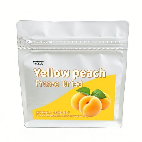 Mushan Base Tranches De Pêche Jaune Lyophilisées 25 G