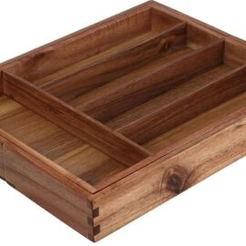 Plateau À Couverts En Bois Extensible 34 X 25-45 X 5 Cm