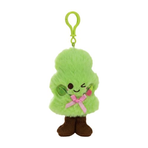 Porte-clés en forme d'arbre avec n?ud papillon en peluche, 15 cm