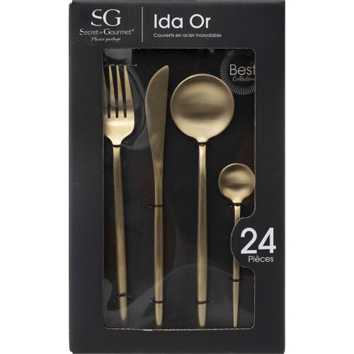 Secret De Gourmet Lot De Couverts 24 Pièces - Ida Orange