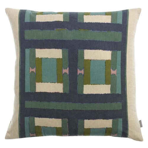 Vivaraise TAHO HOUSSE DE COUSSIN IMPRIMEE VERT DE GRIS