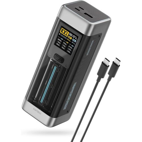 CUKTECH NO.20 P23 Batterie portable à charge rapide 25 000 mAh 140 W USB-C 3 ports PD3.1 - Gris