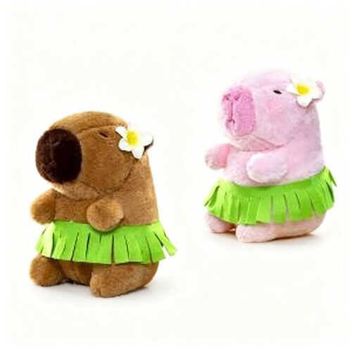 Peluche Capybara avec jupe en herbe 21 cm (Sélection aléatoire)
