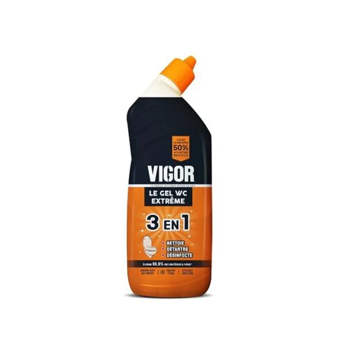 VIGOR Gel nettoyant WC extrême 3-en-1 - 750 ml