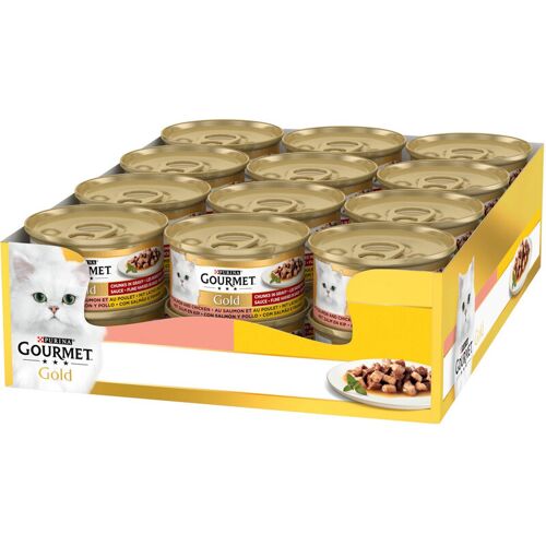 Purina Gourmet Gold Conserves Pour Chat Saveur Saumon Et Poulet - 85 G X 24 Boîtes