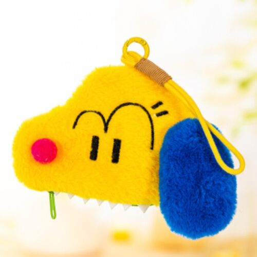 Trousse à monnaie en peluche SD jaune 15 cm SD-2181