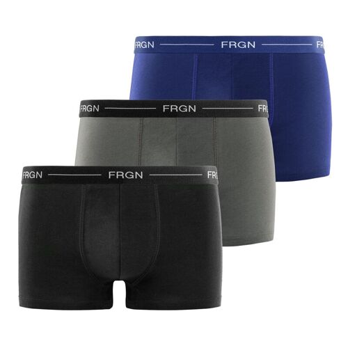 Freegun Lot De 3 Boxers Pour Homme Noir/Bleu Marine/Gris Clair - Taille 2xl