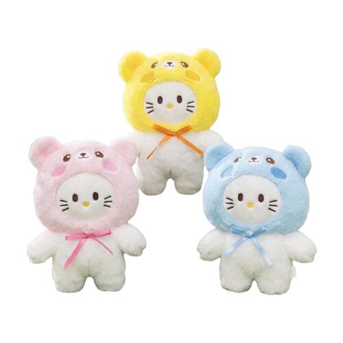 Peluche un vison qui se déguise en chat 22 cm (Modèle aléatoire)