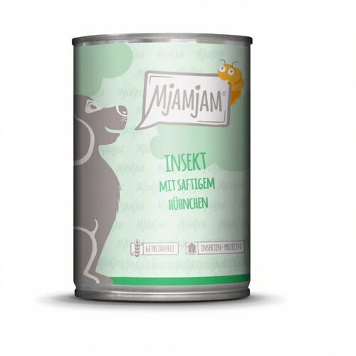 Mjamjam - Aliment Pour Chien - Insectes Avec Du Poulet Juteux 400 G X 6