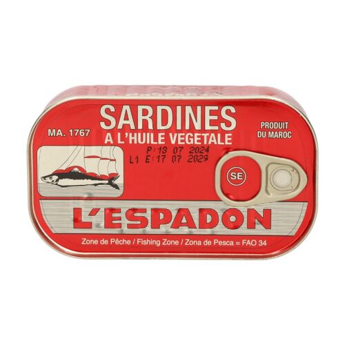 L'espadon Sardines À L'huile 125 G
