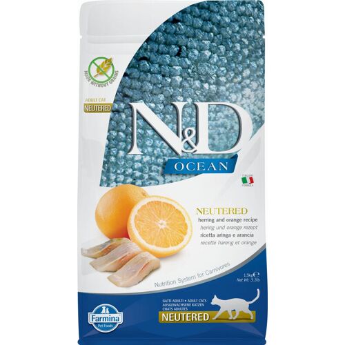 Farmina N&d Ocean Pour Chat Stérilisé 1,5 Kg - Recette Hareng