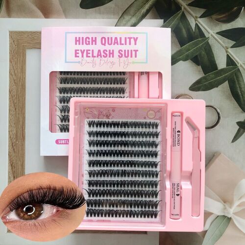 Meomagic F43 Kit D'extensions De Cils Avec Pince Et Colle - 120 Pièces 
