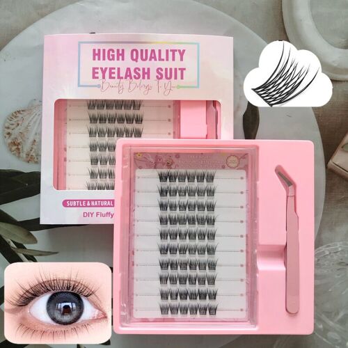 Meomagic - Kit De Faux-Cils Pré-Collés Avec Pinces À Épiler - 10 Lignes - F17 