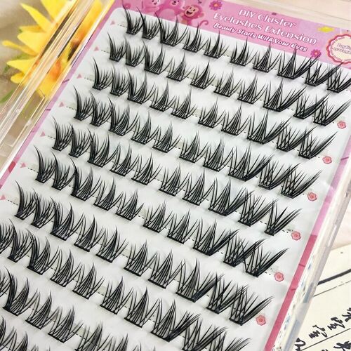 Meomagic - Extensions De Cils Classique (Sans Colle, Avec Pinces À Épiler) - 10 Lignes - F06 