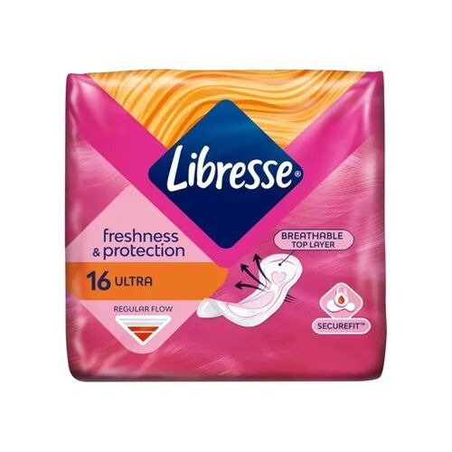 Libresse Ultra Normal - Serviettes Hygiéniques Avec Ailettes - 16 Unités 