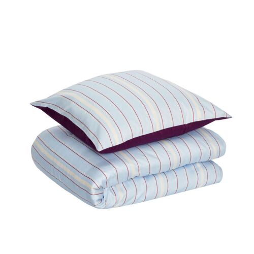 Hübsch Solace Parure De Lit Simple Bleu Clair - Taie D'oreiller 60 X 63 Cm + Housse De Couette 140 X 200 Cm