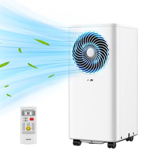 AUX Climatiseur mobile 3-en-1 9000 BTU, classe énergétique A, Wi-Fi et télécommande, 4 modes, auto-désamorçage, réfrigérant R290, filtre lavable, kit de fixation pour fenêtre inclus