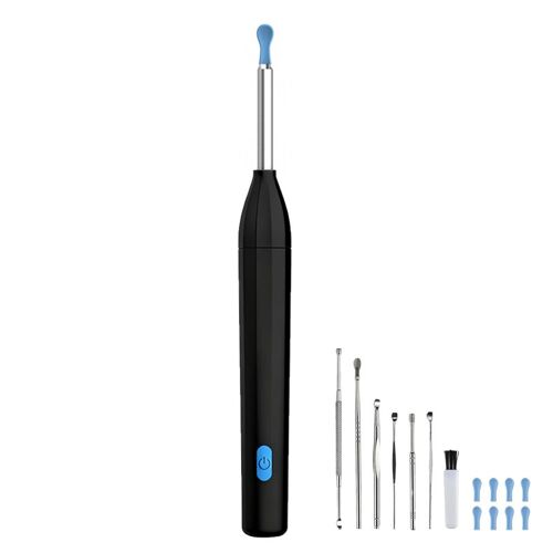 Sunluxy P2 Caméra D'extraction De Cérumen, 5mp, 6 Lampes Led, Compatible Avec Android Et Ios - Noir 