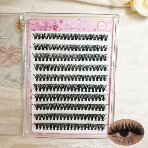Meomagic - Extensions De Cils Pré-Collées (Pince À Épiler Non Incluse) - 10 Lignes - 120 Pièces - F41 