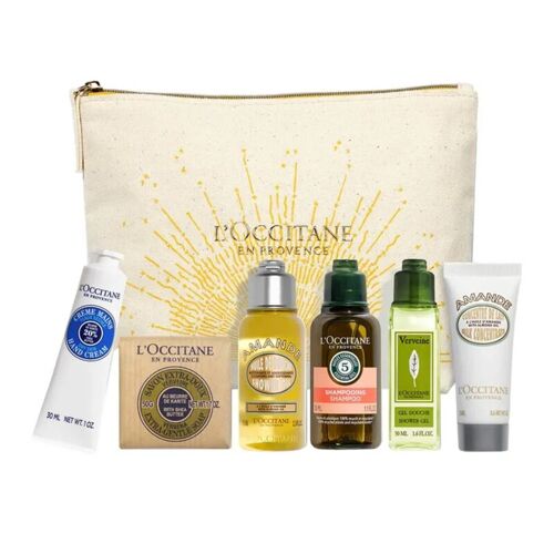 L'occitane Trousse Cadeau Avec Huile De Bain 35 Ml, Gel Douche Verveine 50 Ml, Lait Corporel Aux Cerisiers 35 Ml, Crème Mains Au Beurre De Karité 20 Ml Et Savon 50 G 