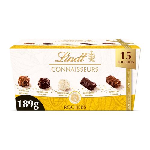 Lindt Connaisseurs Assortiment De Rochers Au Chocolat, Coffret Cadeau 189 G