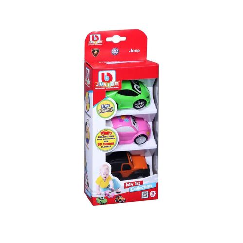 BB JUNIOR - MA 1ère COLLECTION - Pack de 3 véhicules assortis - (Lamborghini / Volkswagen / Jeep)