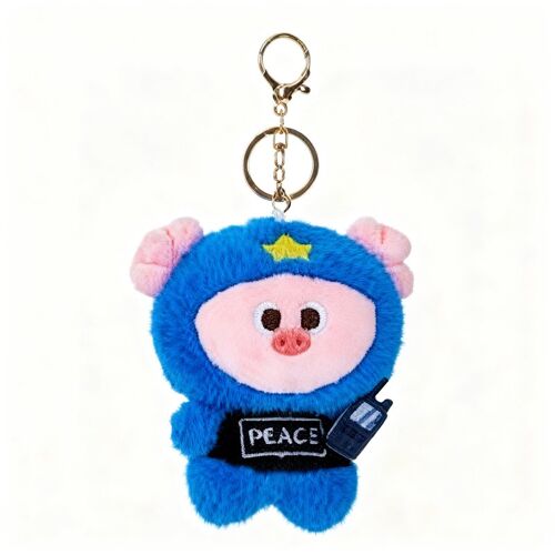 Jouet en peluche QD SD Special Forces Porc Bleu 11 cm