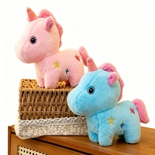 Peluche Licorne multicolore 22 cm (Modèle aléatoire)