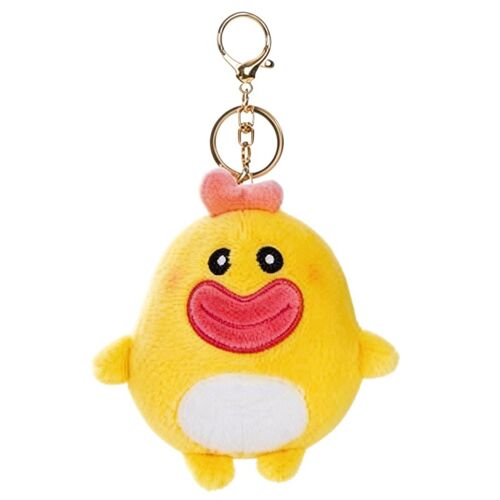 Porte-clés en peluche Série QD SD Sausage Mouth Jaune 10 cm