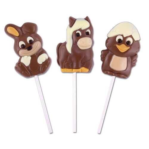 Confiserie Rohan Sucette En Chocolat Lapin, Poussin Ou Poney - 35 G