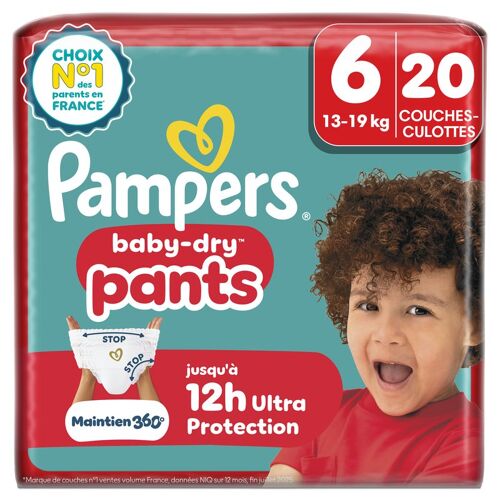 Pampers Baby-Dry Pants, Taille 6, 20 Couches-Culottes