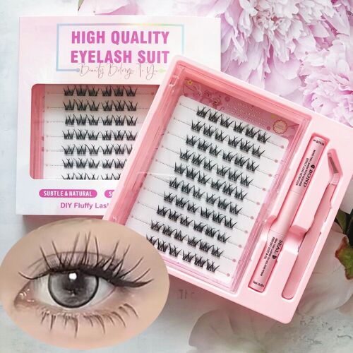 Meomagic F30 Kit D'extension De Cils Avec Pince À Épiler Et Colle - 120 Pièces 